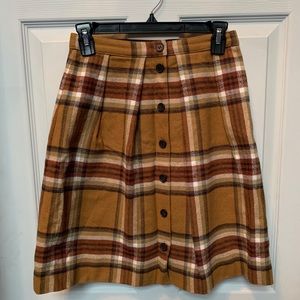 J Crew Plaid Fall Skirt 00